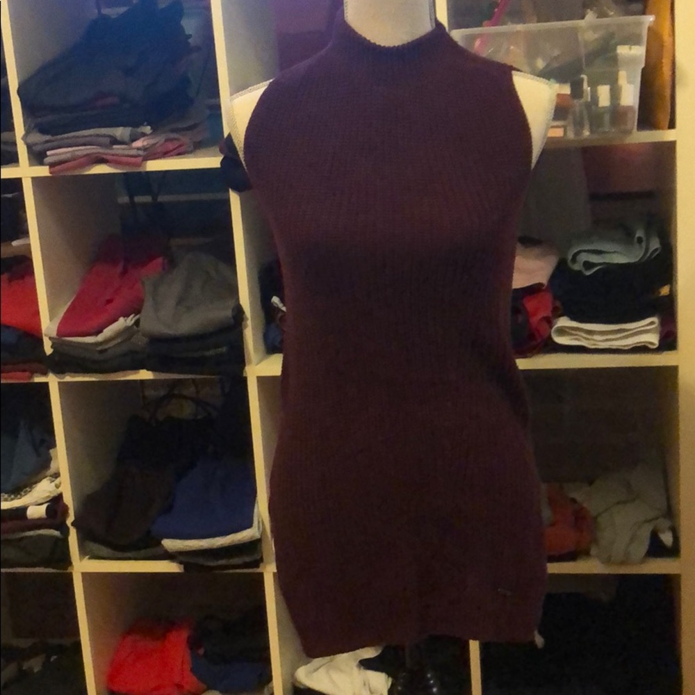 Knit maroon dress